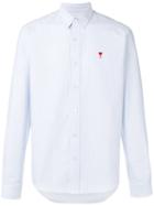 Ami Alexandre Mattiussi - Striped Oxford Shirt - Men - Cotton - 37, Blue, Cotton