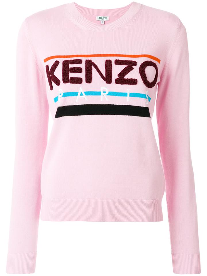 Kenzo Kenzo Paris Intarsia Jumper - Pink & Purple