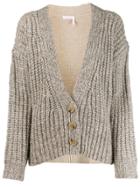 See By Chloé Chunky Knit Cardigan - Neutrals
