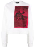 Dsquared2 Cowboy Print Sweater - White