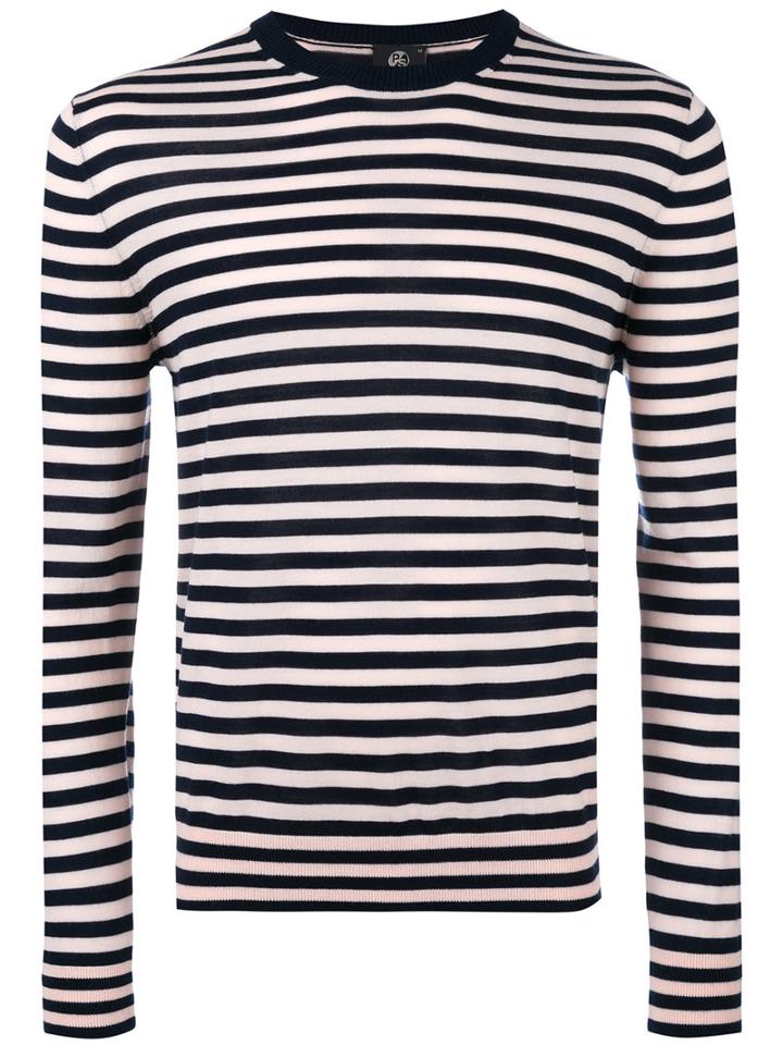Ps By Paul Smith - Striped Jumper - Men - Merino - Xl, Blue, Merino