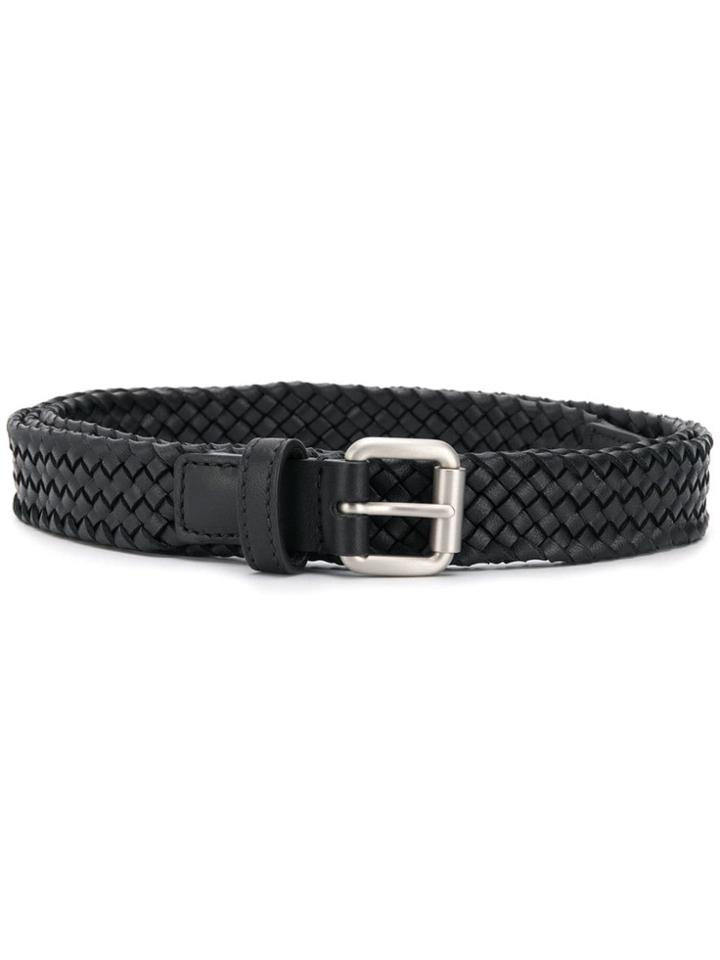 Bottega Veneta Classic Woven Belt - Black