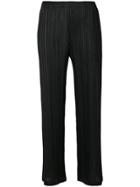 Pleats Please By Issey Miyake Relaxed Palazzo Trousers - Black
