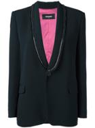 Dsquared2 Sequin Frayed Lapel Blazer - Black