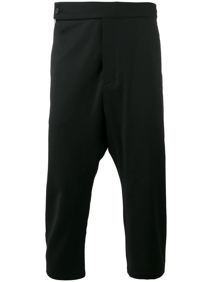 Odeur - Drop Crotch Cropped Trousers - Unisex - Spandex/elastane/wool - Xs, Black, Spandex/elastane/wool