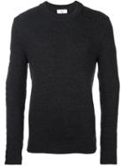 Ami Alexandre Mattiussi Crew Neck Sweater, Men's, Size: Xs, Grey, Wool