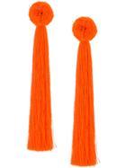 Yuliya Magdych Oversized Tassel Earrings - Yellow & Orange