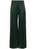 Peter Pilotto Flared Satin Trousers - Green