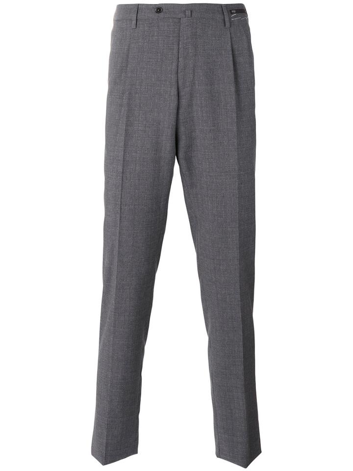 Pt01 Tailored Tapered Trousers, Men's, Size: 46, Grey, Wool