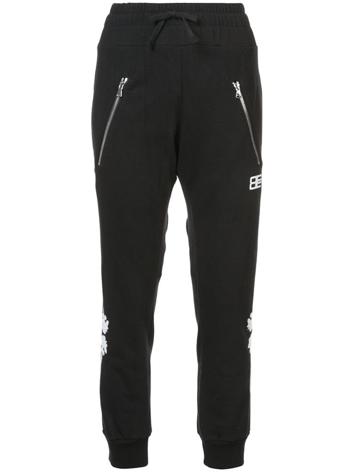 Baja East Side Print Track Trousers - Black