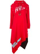 Maison Mihara Yasuhiro Asymmetric Hoodie Dress - Red