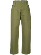 Bassike Drill Tapered Utility Trousers - Green