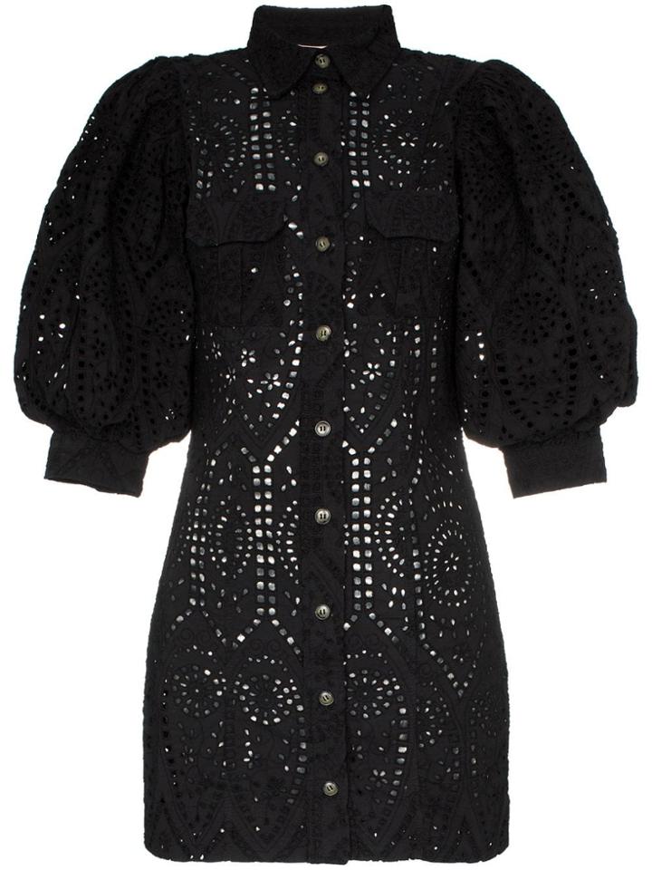 Ganni Sandrose Mini-dress - Black