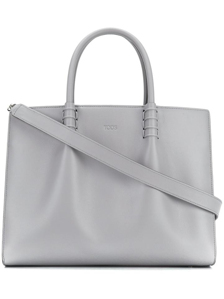 Tod's Lady Moc Medium Tote - Grey
