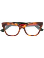 Gucci Eyewear Tortoiseshell Square Glasses - Green