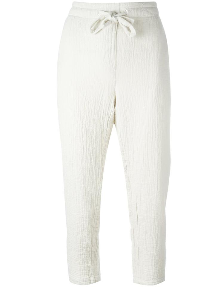 Raquel Allegra Cropped Trousers, Women's, Size: 1, White, Cotton