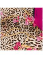 Dolce & Gabbana Leopard Print Scarf, Women's, Brown, Silk