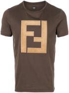 Fendi Ff Logo T-shirt - Brown