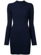 Dion Lee - Density Hybrid Mini Dress - Women - Nylon/rayon - 10, Blue, Nylon/rayon