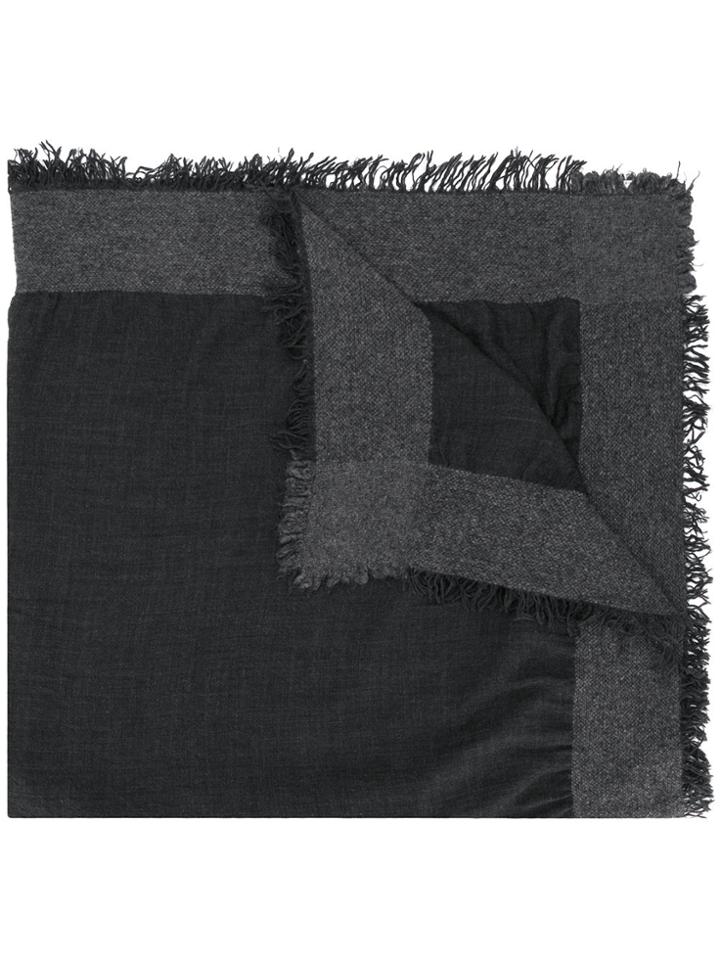 Faliero Sarti Fringe Trim Scarf - Black