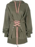 Versus Long Sleeved Corset Hoodie - Green