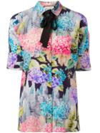 Gucci Floral Print Shirt, Women's, Size: 42, Silk/cotton/viscose