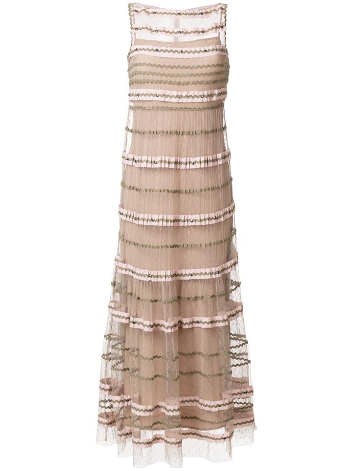 Red Valentino Embellished Maxi Dress - Nude & Neutrals