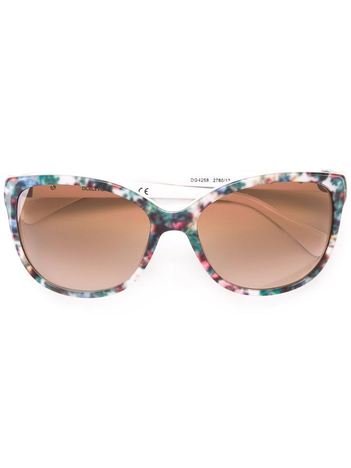Dolce & Gabbana Floral Print Sunglasses, Women's, Acetate