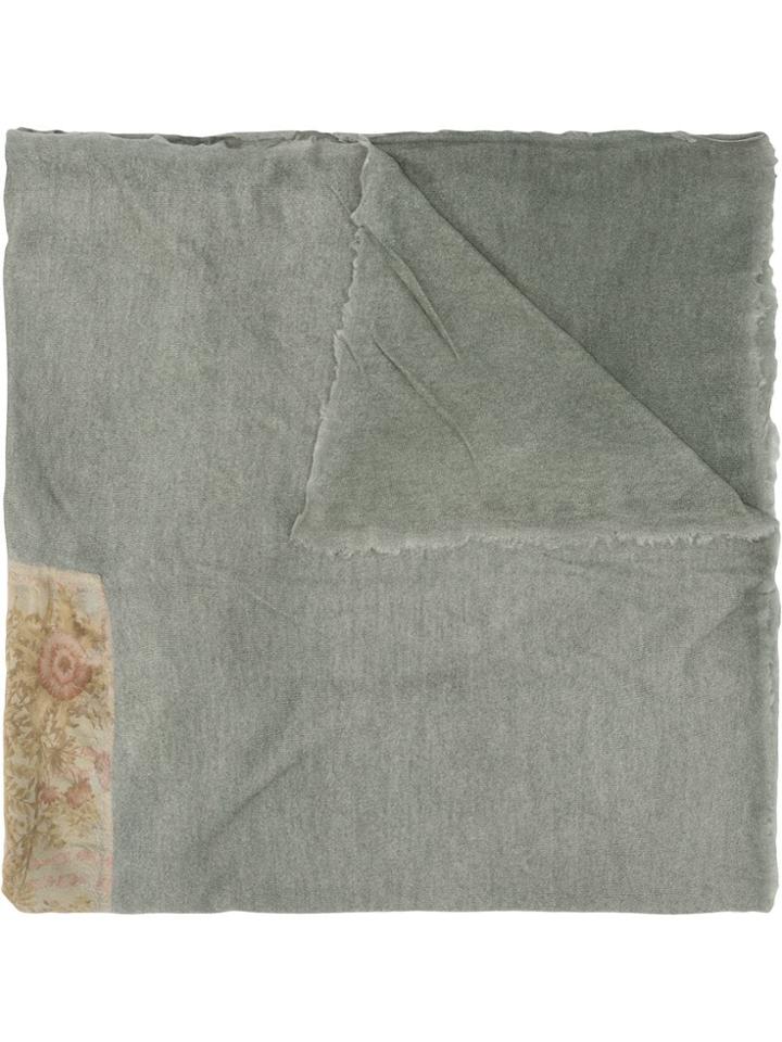 Avant Toi Oversized Printed Scarf - Grey