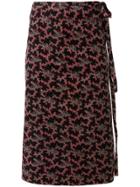 Comme Des Garçons Vintage Floral Velvet Wrap Skirt - Multicolour