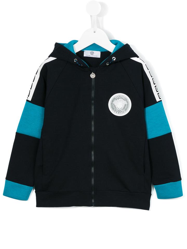 Young Versace Hooded Jacket, Boy's, Size: 6 Yrs, Blue