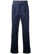 Junya Watanabe Comme Des Garçons Man Drop-crotch Cropped Jeans, Men's, Size: Small, Blue, Cotton/polyurethane