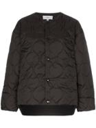 Hyke Quilted Collarless Jacket - Black