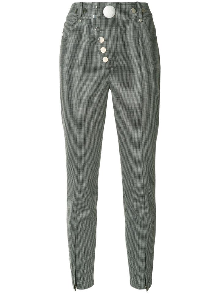 Alexander Wang Slim Houndstooth Trousers - Grey