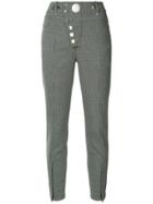 Alexander Wang Slim Houndstooth Trousers - Grey