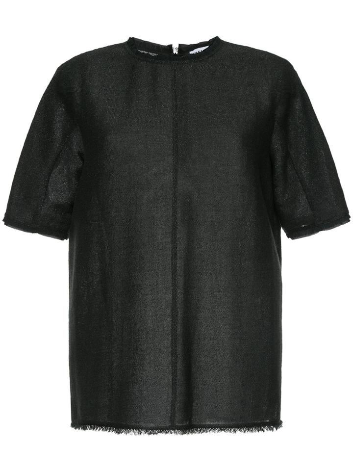 Jil Sander Poplin Shortsleeved Top - Black