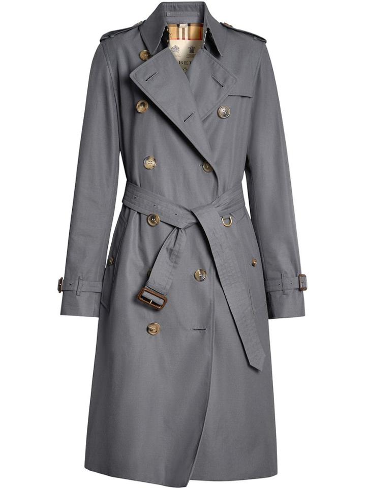 Burberry The Long Kensington Heritage Trench Coat - Grey