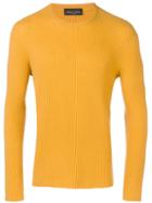 Nuur Ribbed Knit Sweater - Yellow & Orange