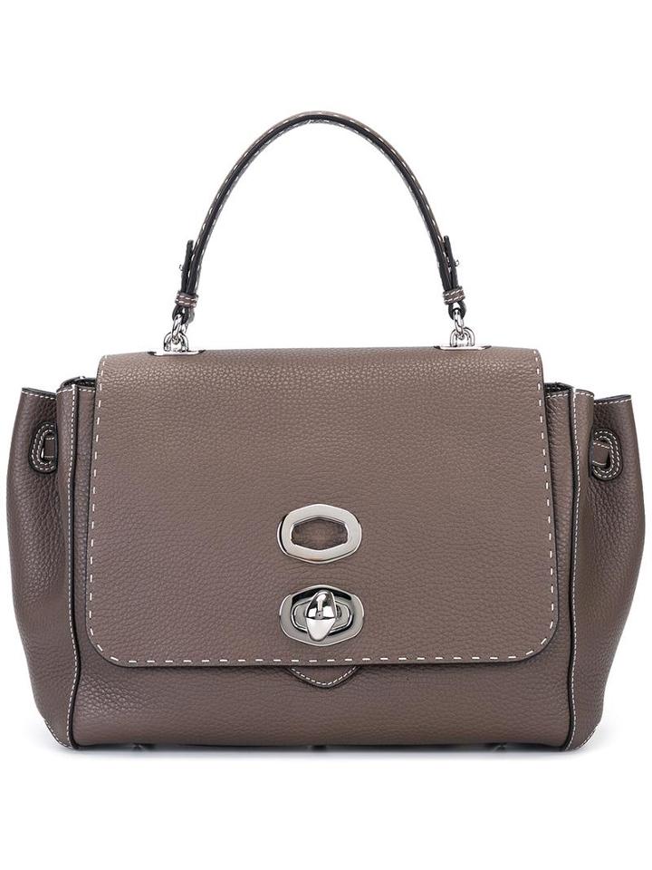 Ermanno Scervino Stitching Detail Tote, Women's, Brown, Leather