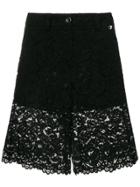 Twin-set Lace Panel Shorts - Black