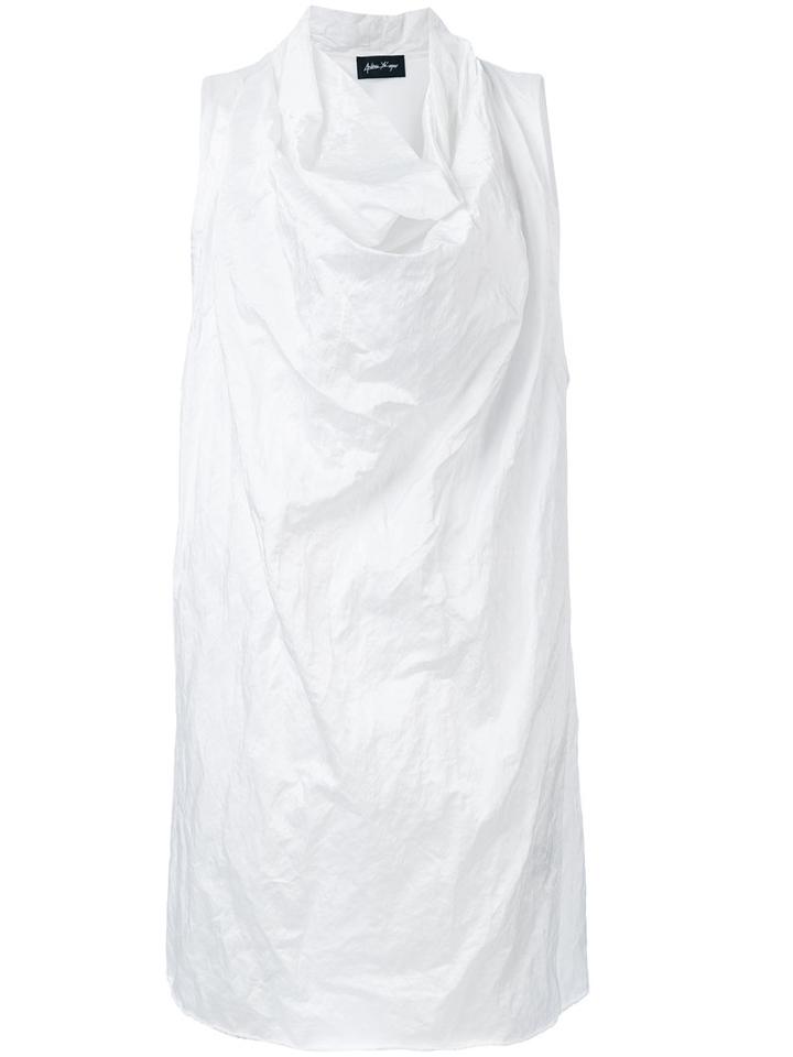 Andrea Ya'aqov - Cowl Neck Tunic - Women - Cotton/polyamide/metal - S, White, Cotton/polyamide/metal