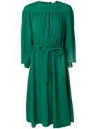 Veronique Leroy Gathered Detail Midi Dress - Green