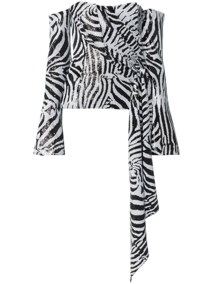 Halpern Halp Off Shldr Ls Bls Srp Zbra - Black