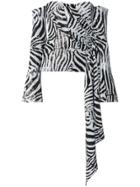 Halpern Halp Off Shldr Ls Bls Srp Zbra - Black