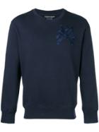 Alexander Mcqueen Logo Embroidered Sweatshirt - Blue