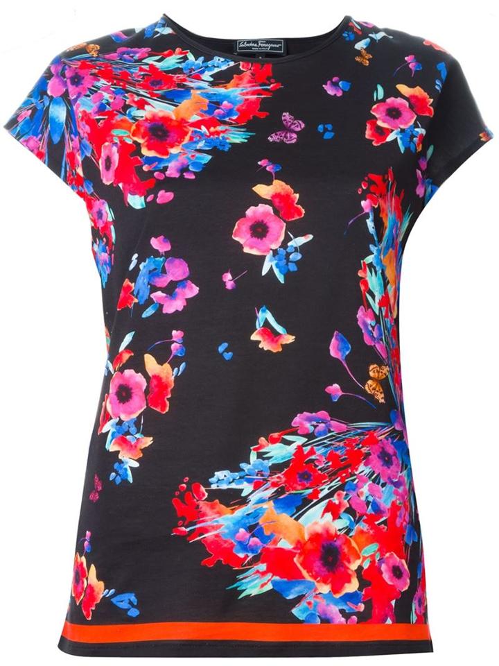 Salvatore Ferragamo Floral Print T-shirt