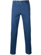 Pt01 Cropped Tapered Trousers, Men's, Size: 50, Blue, Cotton/spandex/elastane