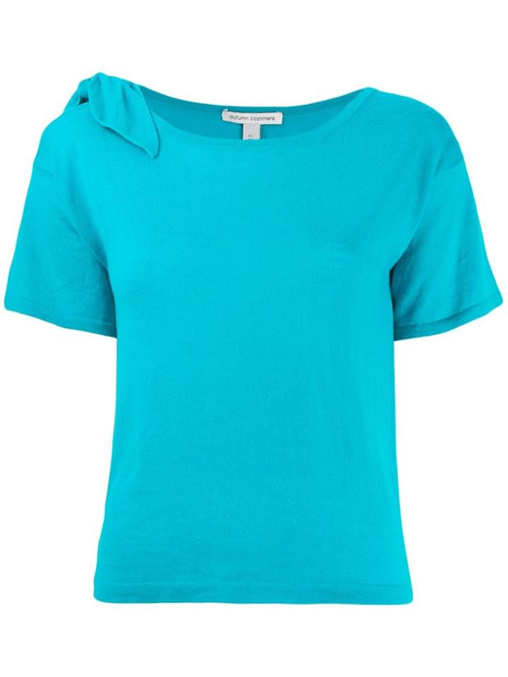 Autumn Cashmere Shortsleeved Sweater - Blue