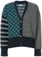 Coohem Embroidered Fitted Cardigan - Blue