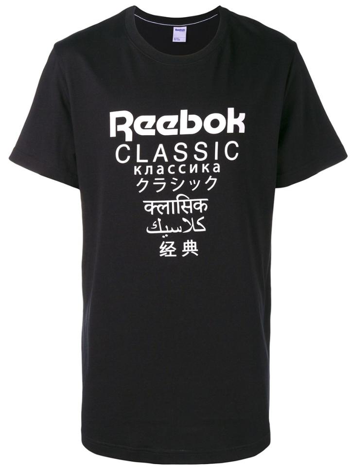 Reebok Logo Print T-shirtc - Black